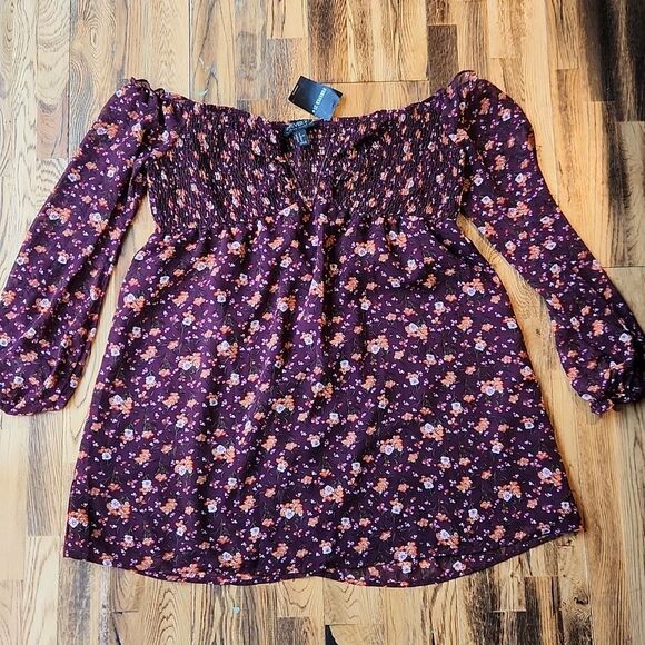 Forever 21 Plus Floral Off Shoulder Mini Dress - Picture 1 of 6